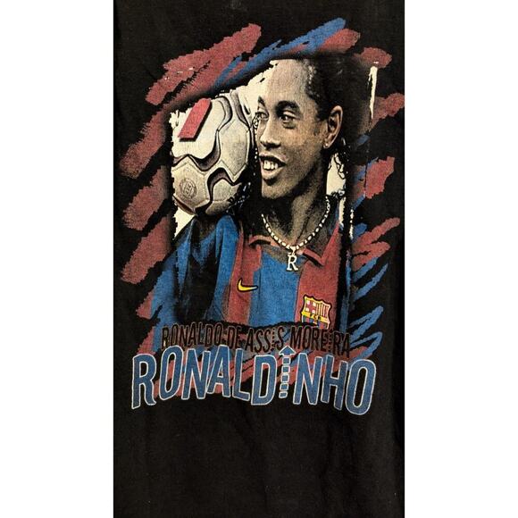 RARE Ronaldo De Assis Moreira Ronaldinho Nike Graphic Print #10 T-shirt Nike U - Picture 4 of 9